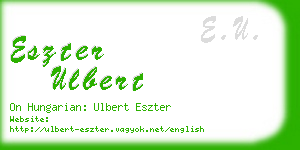 eszter ulbert business card